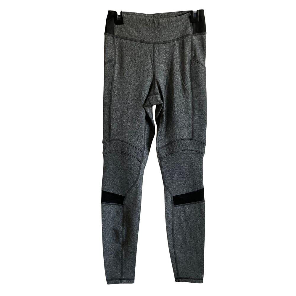 Lululemon Grey and Black‎ Full Length Moto Leggings - Size 4